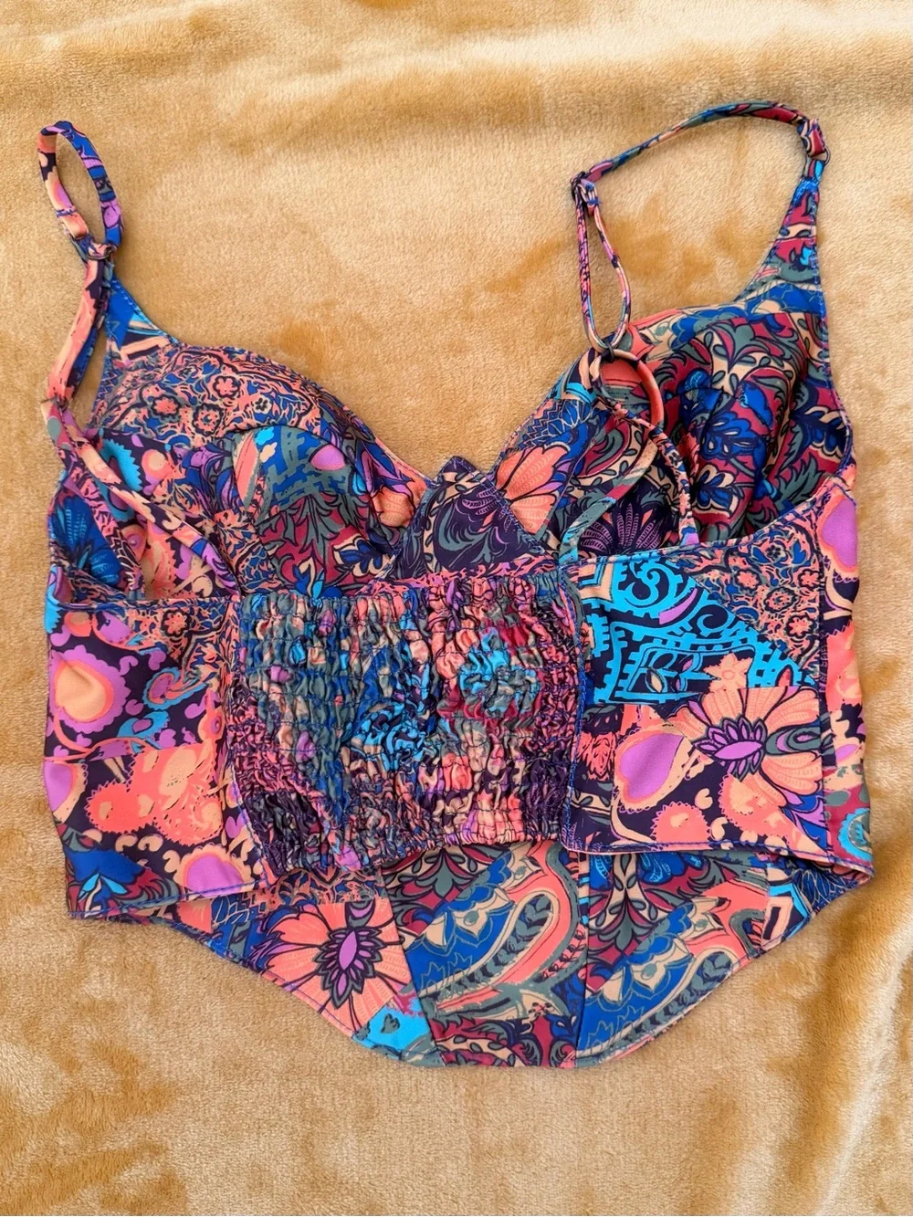 Urban Outfitters Multicolor Paisley Bustier Camisole